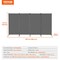Oxford Fabric Iron Room Divider Screen Foldable Privacy Panels